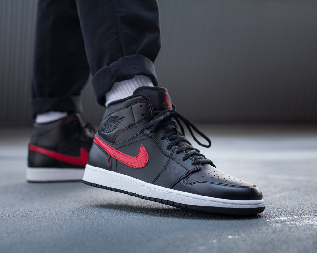 air jordan 1 mid all colorways, A New Black And Red Colorway Of The Air Jordan 1 Mid